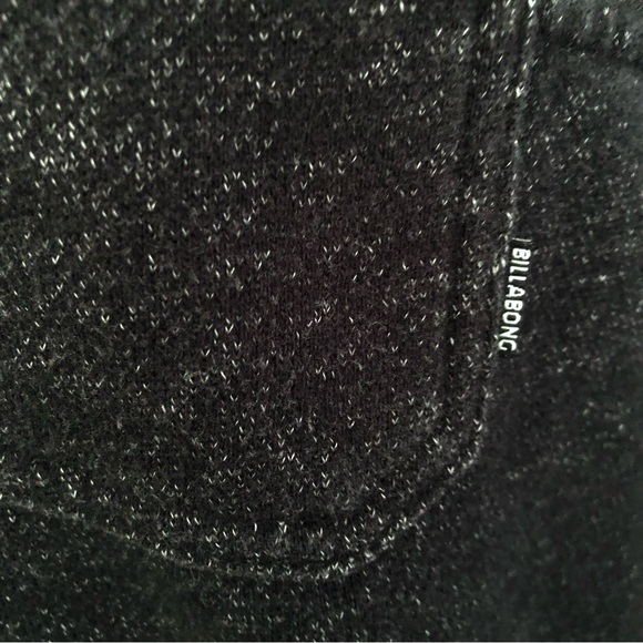 Billabong Men's Pull Over Marled Black Hooded Sweatshirt Size M - Picture 6 of 9